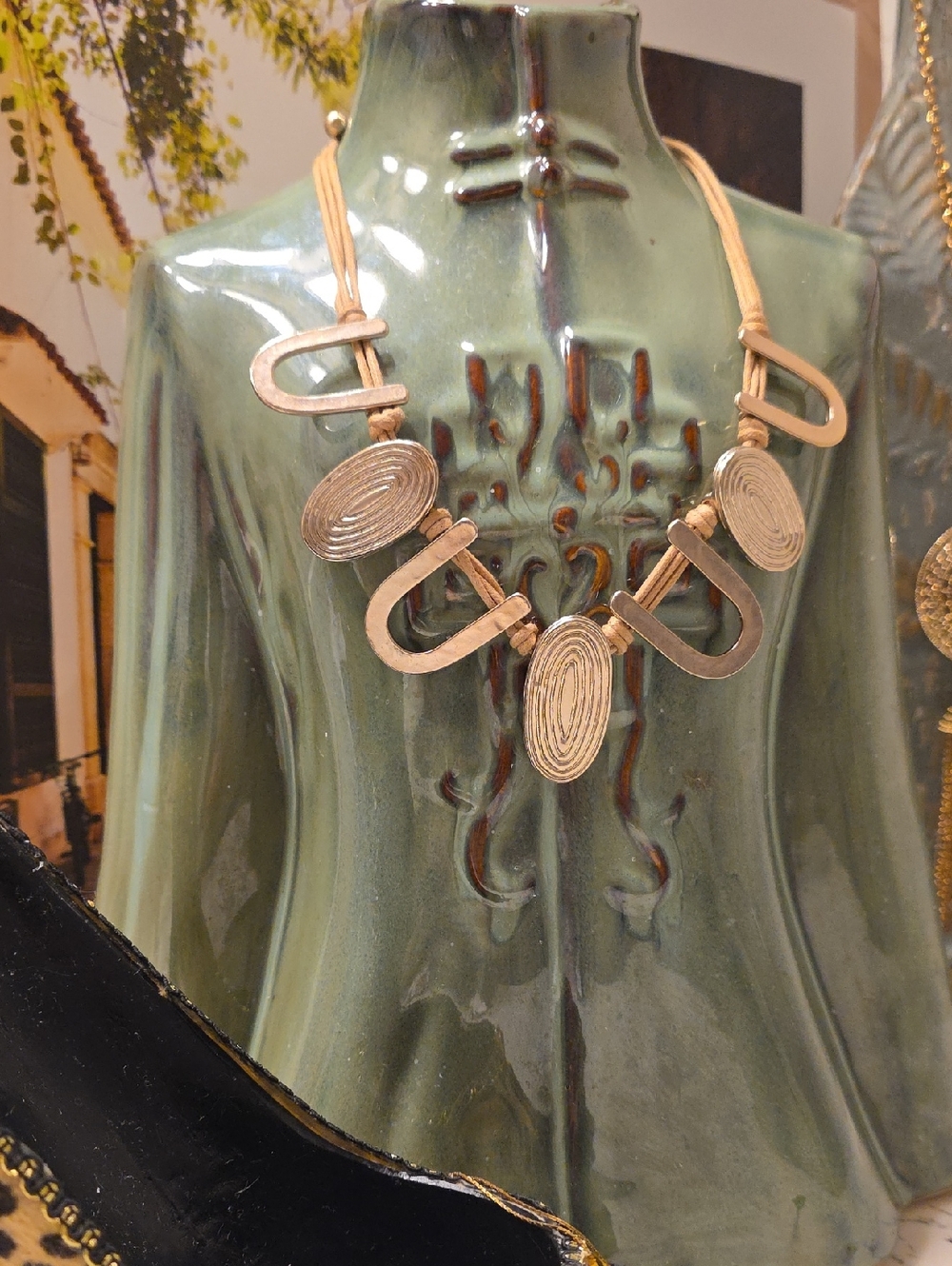 Gold-Tone Sculptural Link Necklace